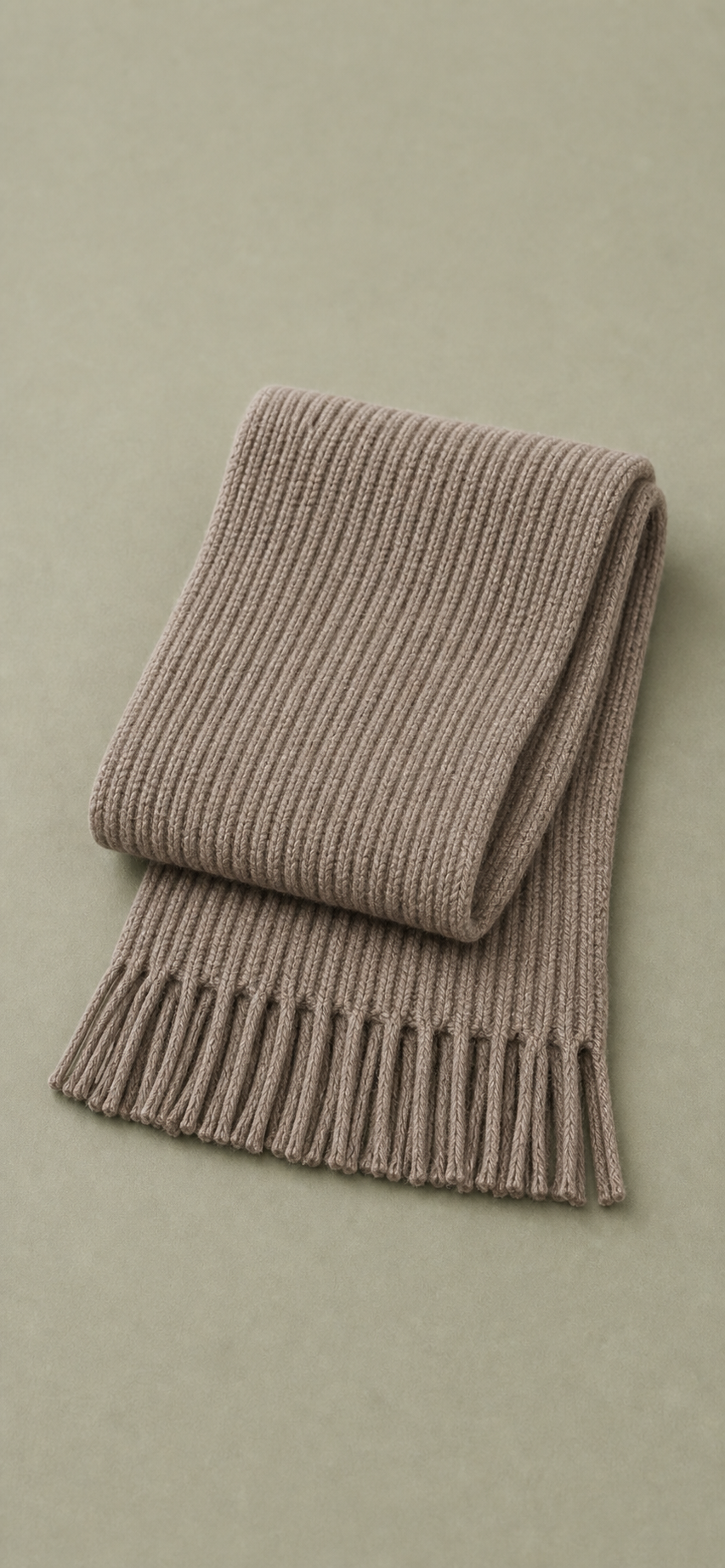 Representative archive visual of a ribbed wool scarf.